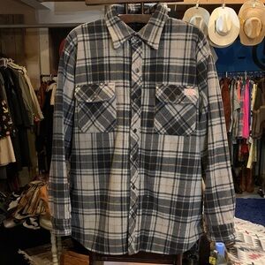 Dickies Plaid Flannel Lined Quilted Shacket for Men